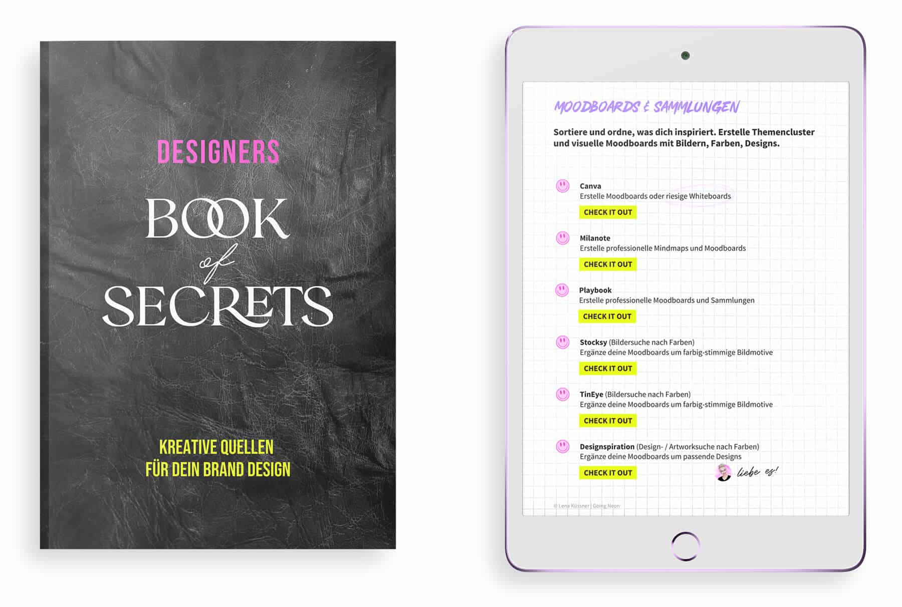 Designers Book of Secrets mit iPad