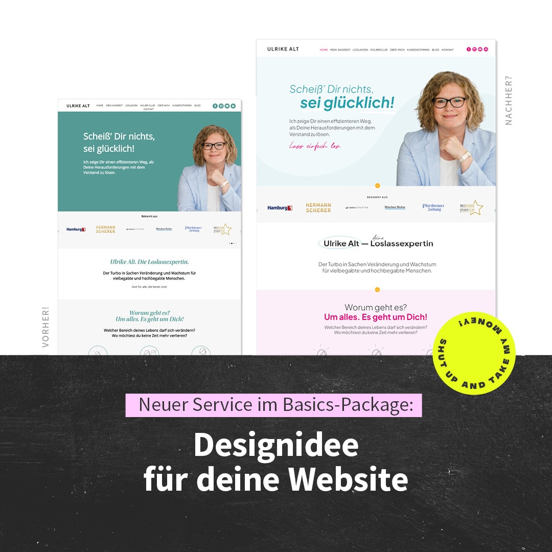 Neuer Service: Designidee für deine Website