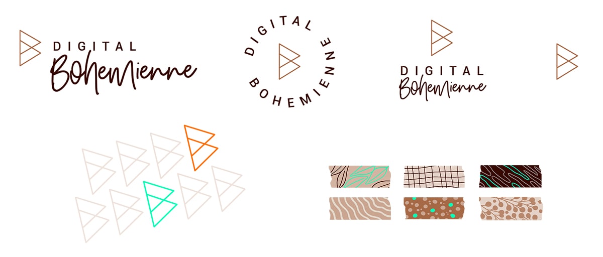 Digital Bohemienne Logo-Set farbig